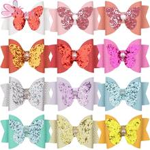 XIMA 12pcs/lot Princess Pearl Hair Clips Butterfly Hair Bows with Clip Dance Party 3inch Bow Hairgrips Girls Hair Accessories 2024 - buy cheap
