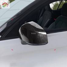 Carbon Fiber / Chrome ABS Interior For VOLVO XC40 2018 2019 2020 Black Side Rearview Mirror Cover Trim Decorative Accessories 2024 - buy cheap