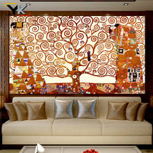 Pintura al óleo de árbol de la vida Gustav Klimt sobre lienzo, carteles e impresiones, Cuadros, imágenes artísticas de pared para sala de estar, gran oferta 2024 - compra barato