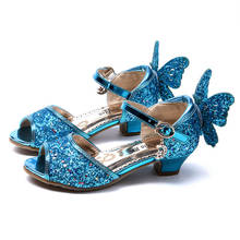 SKOEX Children's Princess Sandals Open Toe Low Heel Glitter Flower Wedding Dance Party Dress Shoes for Little Girls Big Kids 2024 - buy cheap