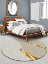 Alfombra redonda de la habitación minimalista moderno estera de tabla rojo dormitorio cabecera de cama completa alfombra para puerta de casa de baño piso alfombra, tapete de baño 2024 - compra barato