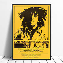 Póster de concierto de Bob Marley The Wailers, Pintura Artística en lienzo para decoración del hogar, cuadro impreso de pared, mono de teatro, MT2013 2024 - compra barato