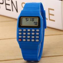 Fashion Child Kid Silicone Date Multi-Purpose Electronic Calculator Wrist Watch A6HE 2024 - buy cheap