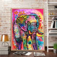 Modern Graffiti-art Colorful Elephant Canvas Painting on Wall Abstract  Poster Wall Picture For Living Room Home Decor Gift 2024 - buy cheap