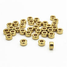 100 PCS 7mm*4mm Metal Brass Round Flat Beads Spacer Beads 3mm Hole Beads For Jewelry Making 2024 - buy cheap