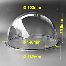 6.4 Inch Waterproof Acrylic Clear Dome Cover Surveillance Security CCTV Camera Housing Protective Transparent Case 162cm x85.5mm 2024 - buy cheap