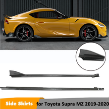 Saia lateral de fibra de carbono para toyota supra mz 2013-2018, extensão de para-choque, adesivo para porta lateral 2024 - compre barato