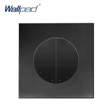 Interruptor de parede com botão de reinicialização de 2 gang, interruptor de luz momentâneo de contato para todas as lâmpadas, painel de metal de alumínio, venda imperdível