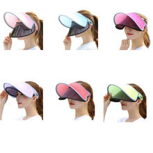 Boné unissex multicolorido, chapéu para esportes ao ar livre, corrida, tênis, golf, viseira superior vazia, protetor solar feminino 2024 - compre barato