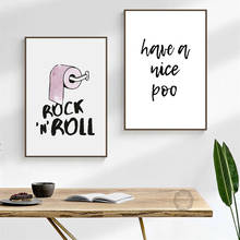 Modern Funny Toilet Posters Rock and Roll Nordic Minimalism Wall Art Prints Canvas Painting Quote Have a nice poop Bathroom Sign 2024 - buy cheap