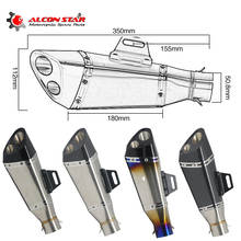 Alconstar- 51mm Motorcycle Exhaust Pipe Moto Escape Slip On For R6 Z650 MT07 Z750 Z800 Z900 CBR1000 R3 R25 GSX600 750 2024 - buy cheap