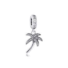 CKK Sparkling Palm Tree Charms 925 Original Fit Pandora Bracelets Sterling Silver Charm Beads for Jewelry Making Women 2024 - buy cheap