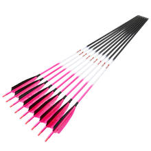 12Pcs Linkboy Archery Pure Carbon Arrows Spine500 32inch 5inch Turkey Feather 75gr Tips Compound Bow Hunting Shooting 2024 - buy cheap