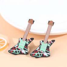 2Pcs Mini Guitar 1:12 Dollhouse Miniature Musical Instrument Guitar Doll Decor 2024 - buy cheap