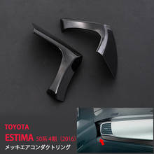 Accesorios de acero inoxidable para coche Toyota, cubiertas de piezas de Interior de automóvil, anillo cromado, A/C, 2 uds. 2024 - compra barato