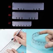 1 PC Practical loose leaf bookmark Ruler A5 A6 A7 PVC Planner Agenda for 6 Holes Loose Leaf Spiral Notebook Ruler 2024 - buy cheap