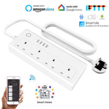 Wifi Smart Power Strip US UK EU Outlets Plug with 4USB Charging Port Timing App Voice Control for Google Home Amazon alexa IFTTT 2024 - buy cheap