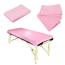 100 unids/set de sábanas desechables gruesas no tejidas para salón de belleza, cubierta de cama de masaje, 80x180cm, color rosa 2024 - compra barato