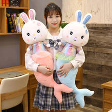 Lovely plush mermaid plush toys creative rabbit mermaid kids animals plush doll soft plush toys for baby birthday gift 2024 - buy cheap