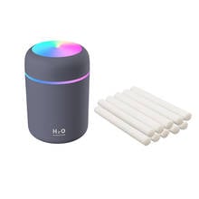 USB Essential Oil Diffuser Air Humidifier Gray + 10pcs Cotton Filter Sticks 2024 - buy cheap