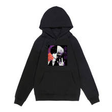 Tokyo Ghoul Kaneki Split Face Hoodie New Authentic Sweatshirt Anime Men Long Sleeve Hip Hop Sweatshirt Women Hoodie 2024 - buy cheap