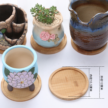 Round Wooden Bowl Plate Succulent Storage Tray Base Home Decoration Crafts 3 Type Garden Decoration 2024 - buy cheap