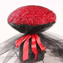 99 pc/buquê artificial flor sabão rosa rosas falsas segurando flores presentes para festa de casamento em casa presente de aniversário do dia dos namorados 2024 - compre barato