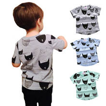 Camiseta de algodón para bebés, camisetas con estampado de dibujos animados para niños, prendas de vestir de manga corta, Tops, ropa para niños, DBT123 2024 - compra barato