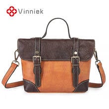 2020 Genuine Leather Bag Female Trend Messenger Bags Panelled Women Handbag Fashion Cowhide Retro Cross Body Small Shoulder Bags 2024 - buy cheap