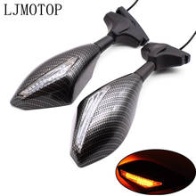 Universal Motorcycle Side Mirrors LED Turn Signal Integrated Mirrors For Suzuki TL1000S 600 750 KATANA B-KING GSXS1000 RM125 2024 - buy cheap