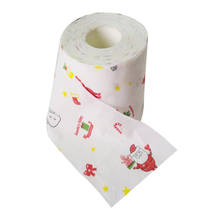 Rollo de papel higiénico de Navidad, decoración de baño, pañuelos 2024 - compra barato