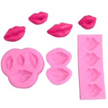 Sexy Kiss Collection Fondant Mold Red Lips Candy Mold Lips Fondant Mold Kiss Lip 4XFA 2024 - buy cheap