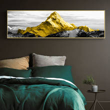 Wangart Larger Size Canvas Print Gold  mountain landscape Decoration Abstract Wall Picture For Living Room Canvas no frame 2024 - buy cheap