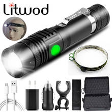 Bicycle Led Flashlight XP-L V6 XM-L2 U3 T6 USB Rechargeable Zoomable Aluminum Torch 18650 Battery Lantern Bike Light Fishing 2024 - buy cheap