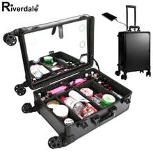 Beautician Professional Makeup Case Large Capacity Wedding Full Female Cosmetic Artist Suitcase Trolley MultiPurpose Make Up Bag 2024 - buy cheap