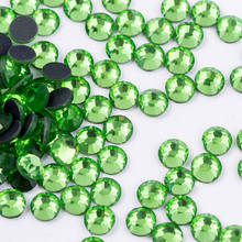 Diamantes de imitación de fijación en caliente para ropa, cristal de SS4-SS30 verde claro de calidad, para planchar, decoración de boda, cristal de fijación en caliente 2024 - compra barato