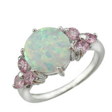 White Fire Opal Pink Stone Fashion Jewelry for Women Rings Size 6 7 8 9 OR846 2024 - buy cheap