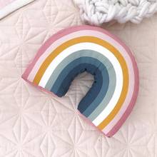 INS Nordic Style Baby Bed Room Decor Macaron Colorful Rainbow Pillow Infant Cot Newborn Bedding Room Decor Accessory Photography 2024 - buy cheap