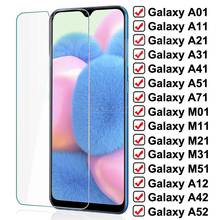 Protector de pantalla de cristal para Samsung Galaxy A52, A72, A01, A02, A11, A12, A21, A31, A32, A41, A51, A71, M11, M21, M31, M51, A42, A52, A72, F41, Vedrio 2024 - compra barato
