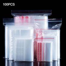 100 Grip Self Seal Zip Lock Storage Bag Multipurpose Home PE Reusable Organizer Pouch Universal Clear Packaging Jewelry Pouch 2024 - buy cheap