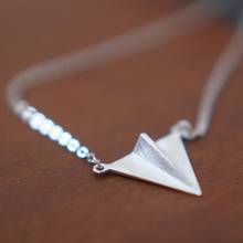 925 Sterling Silver Paper airplane  Necklaces & Pendants For Women Fashion Lady Festival Gift Sterling-silver-jewelry 2024 - buy cheap