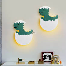 Luminária de parede com desenho de dinossauro, iluminação criativa de led nórdico para o quarto das crianças, iluminação quente para decoração de restaurante e café 2024 - compre barato