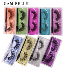 Gam-belle-pestañas postizas con pincel 3D, extensiones de pestañas naturales de larga duración, gruesas, de larga belleza, herramientas de maquillaje dramáticas, 1 par 2024 - compra barato