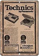 Yigubigu Technics Turntable By Panasonic Vintage Ad 20 X 30" Retro Metal Tin Sign For Garage Home Garden Store Bar Café 2024 - buy cheap