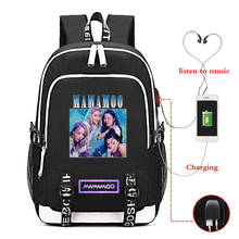 2020 Men's School Backpack Mamamoo Print Laptop Travel Bag Teenage Boys School Bag Usb Charging Backbag Canvas Mochila Feminina 2024 - buy cheap