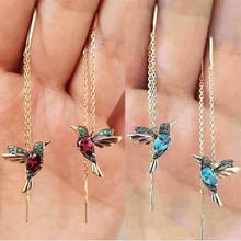 New Fashion Little Bird Drop Long Hanging Earrings for Women Elegant Girl Tassel Earring Stylish Jewelry Personality Gift 2024 - buy cheap