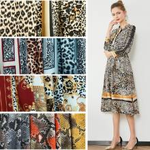 Printed polyester fabric animal leopard snake pattern zebra wave point fashion fabric meter pajamas scarf handmade DIY fabric 2024 - buy cheap