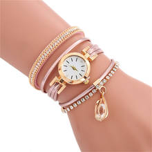 Top Brand Women Leather Rhinestone Analog Quartz Wrist Watches  Dress Watch Women  Reloj De Mujer 2024 - buy cheap
