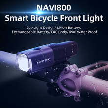 Enfitnix navi800 farol inteligente de bicicleta, lanterna frontal de led usb recarregável, à prova de chuva, mtb acessórios para farol 2024 - compre barato