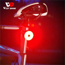 WEST BIKING-luz trasera para bicicleta de montaña, lámpara con 5 modos, carga rápida por USB, resistente al agua 2024 - compra barato